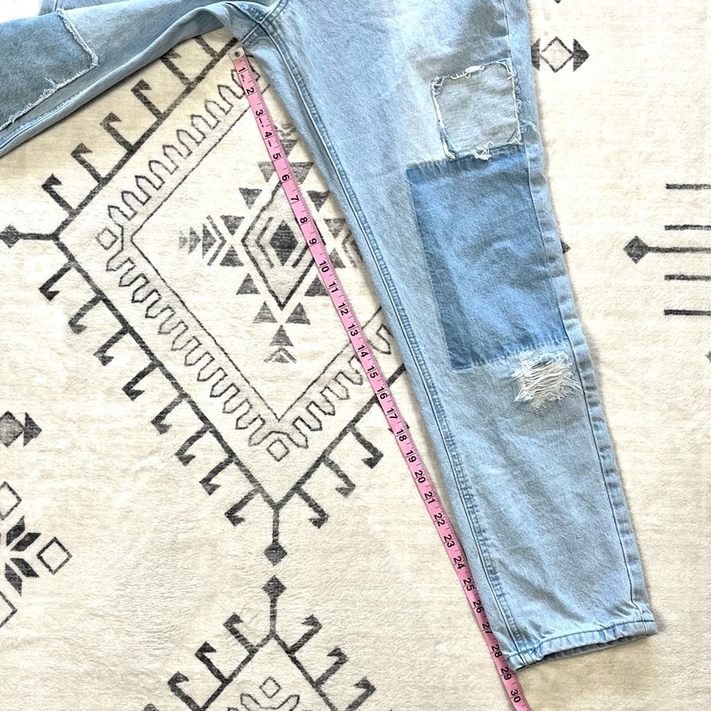 Misguided High Rise Patchwork Distressed Jeans Si… - image 7